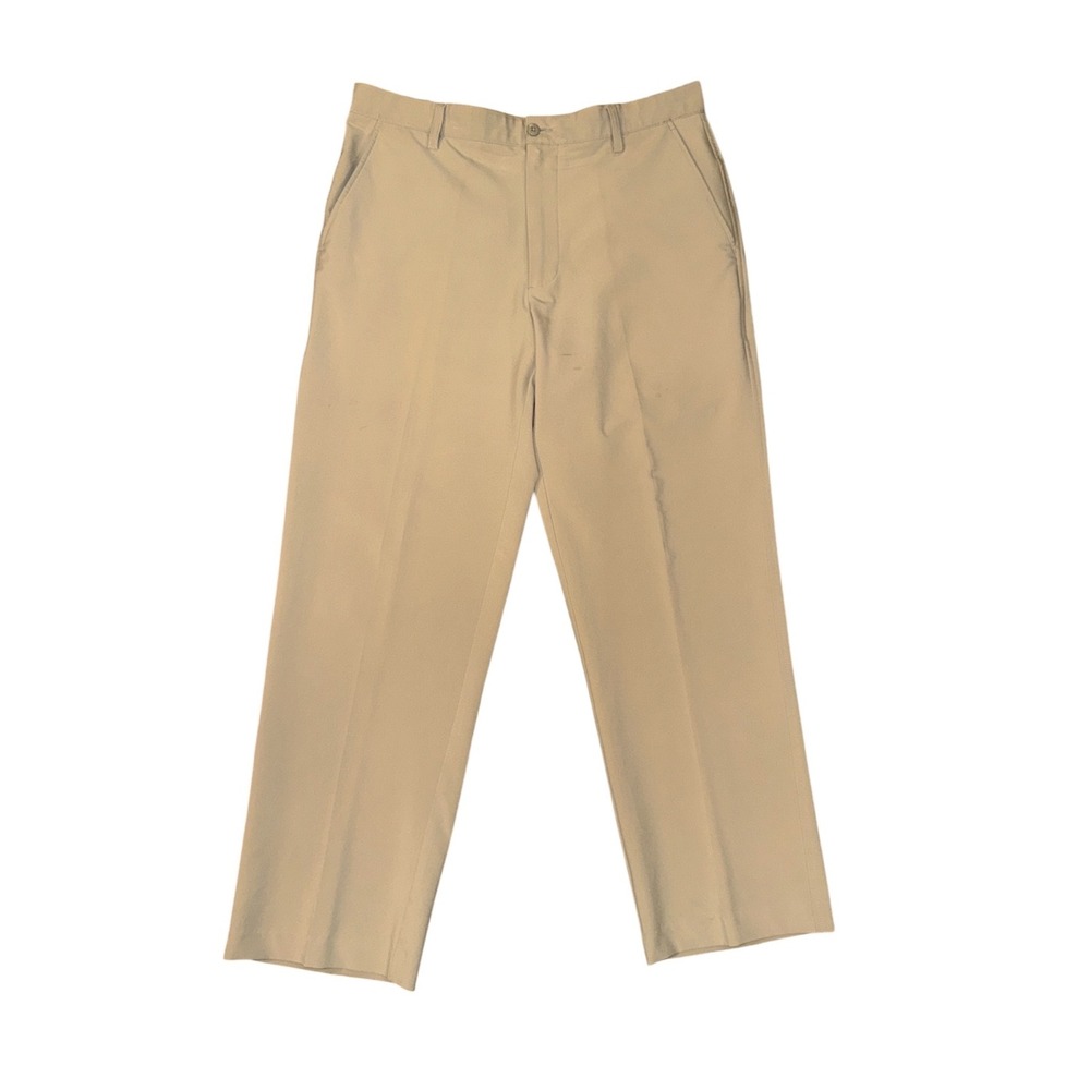 FootJoy Golf Pants Mens 34x30 Tan Performance Stretch Flat Front Trousers‎